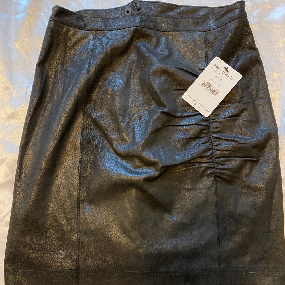 NWT Free People Black Bodycon Mini Skirt